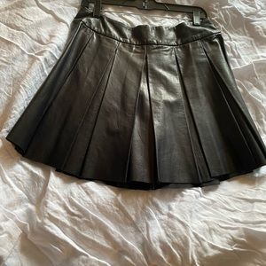 Alice + Olivia leather navy skirt sz 10 Firm Holiday Sale